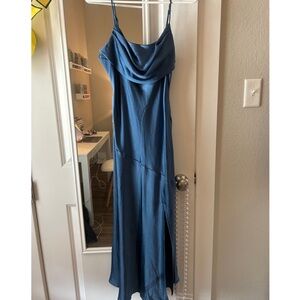 Saints + Secrets Blue Midi Cocktail Dress